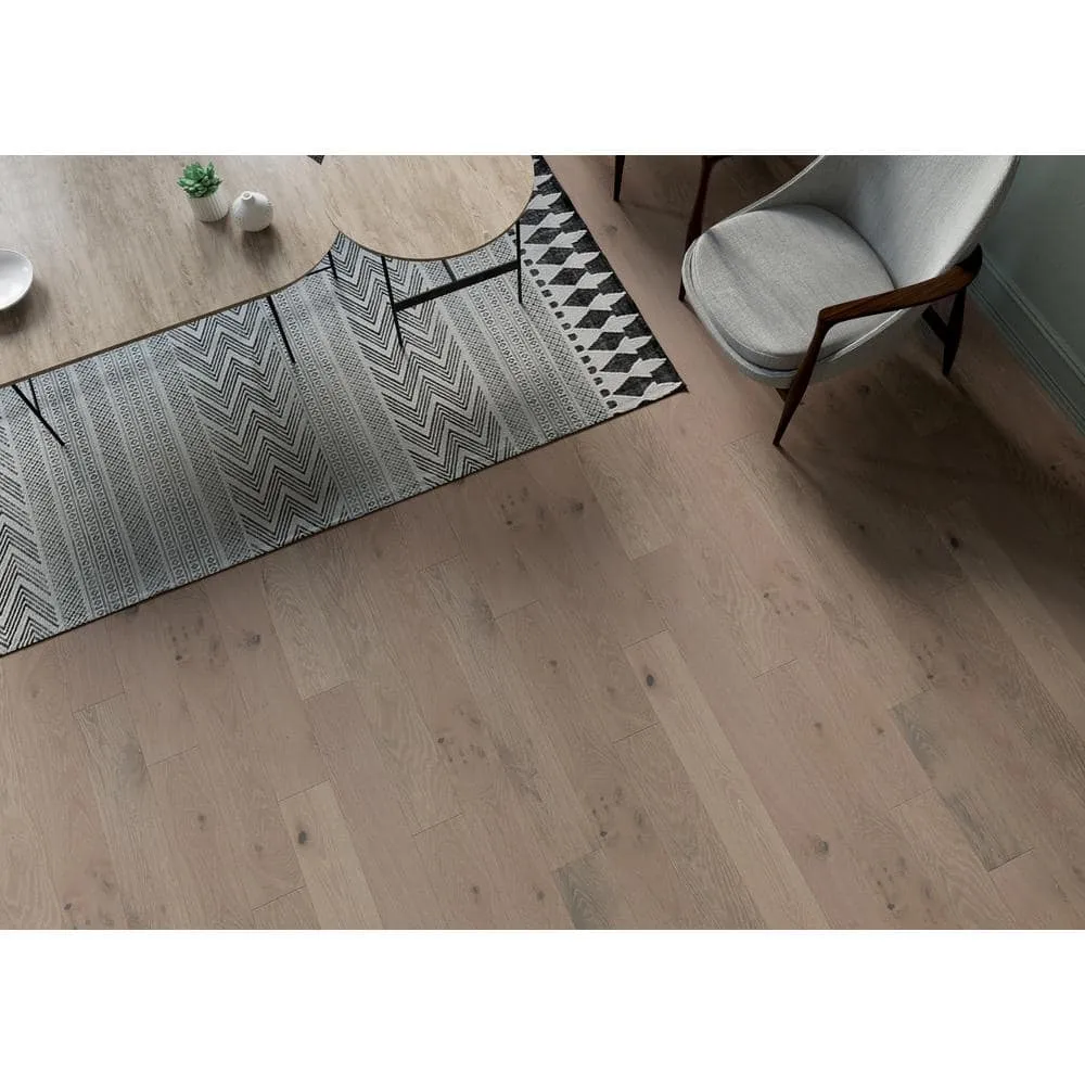 ACQUA FLOORS Mansfield Oak 1/4 in. T x 5 in. W Click Lock Wire Brushed Engineered Hardwood Flooring (16.68 sq.ft./case), photo 7 of 7