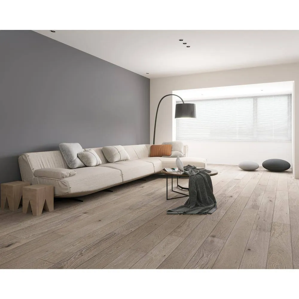 ACQUA FLOORS Mansfield Oak 1/4 in. T x 5 in. W Click Lock Wire Brushed Engineered Hardwood Flooring (16.68 sq.ft./case), photo 3 of 7