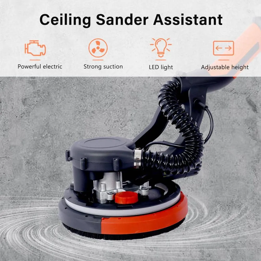 maocao hoom 9.8 in. x 0.8 ft. x 5.7 ft. 780-Watt Electric Drywall Sander 6.5A Motor Dustless Floor Sander Variable Speed 900-1800RPM, photo 7 of 10
