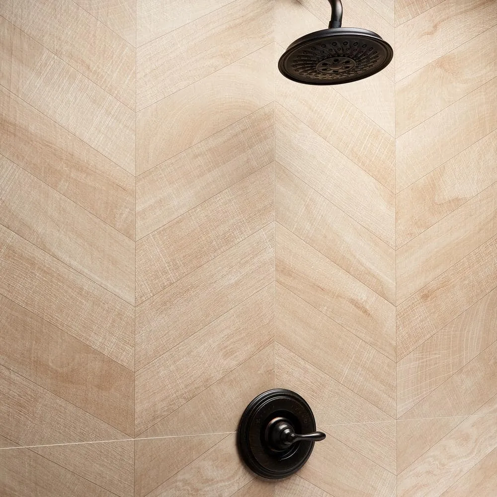 Ivy Hill Tile Montgomery Chevron Maple 24 in. x 48 in. Matte Porcelain Floor and Wall Tile (15.49 sq. ft./Case), photo 7 of 8