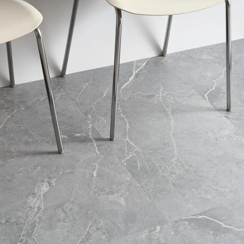 Ivy Hill Tile Duren 28mil Marbello Gray 18 in. x 36 in. Glue Down Luxury Vinyl Tile Flooring (36 sq. ft.), photo 2 of 7