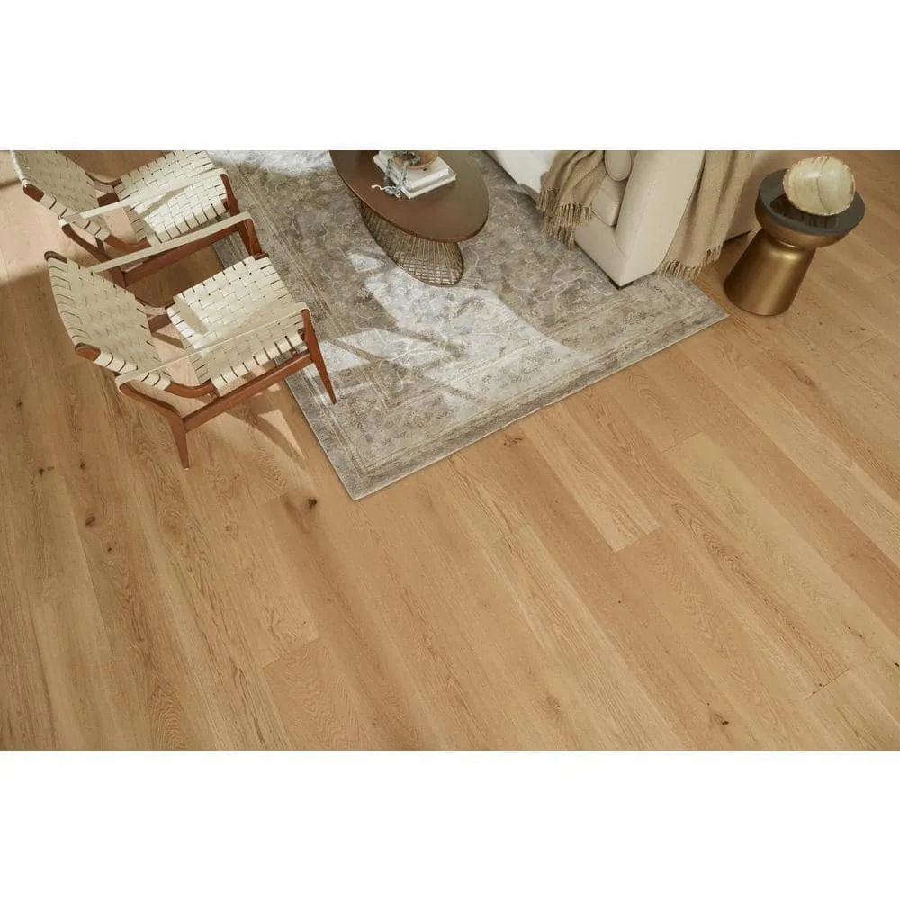 ASPEN FLOORING Marigold White Oak 9/16 in. T x 8.66 in. W Tongue and Groove Smooth Engineered Hardwood Flooring (31.25 sqft/case), photo 9 of 14