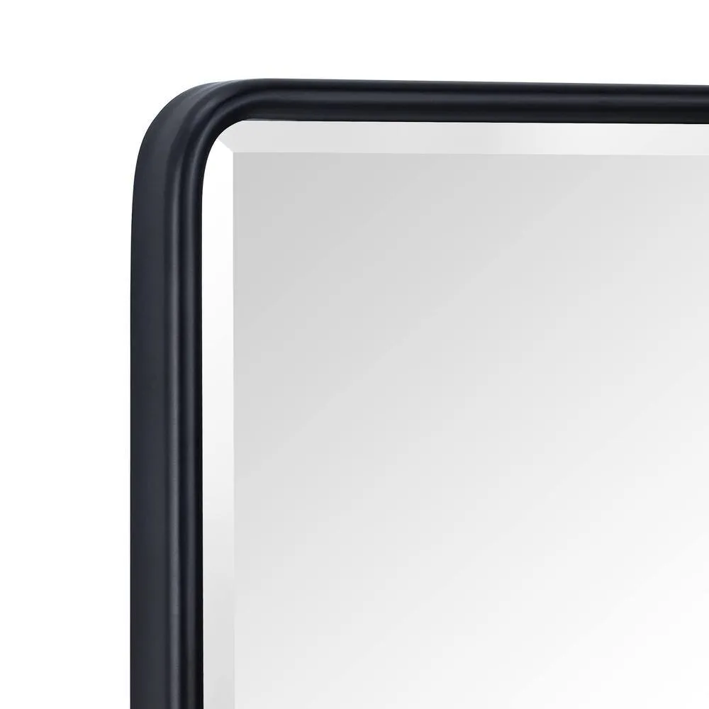 TEHOME Farmhouse 16 in. W x 24 in. H Recessed Rectangular Metal Framed Bathroom Medicine Cabinets with Mirror in Matt Black, photo 8 of 9