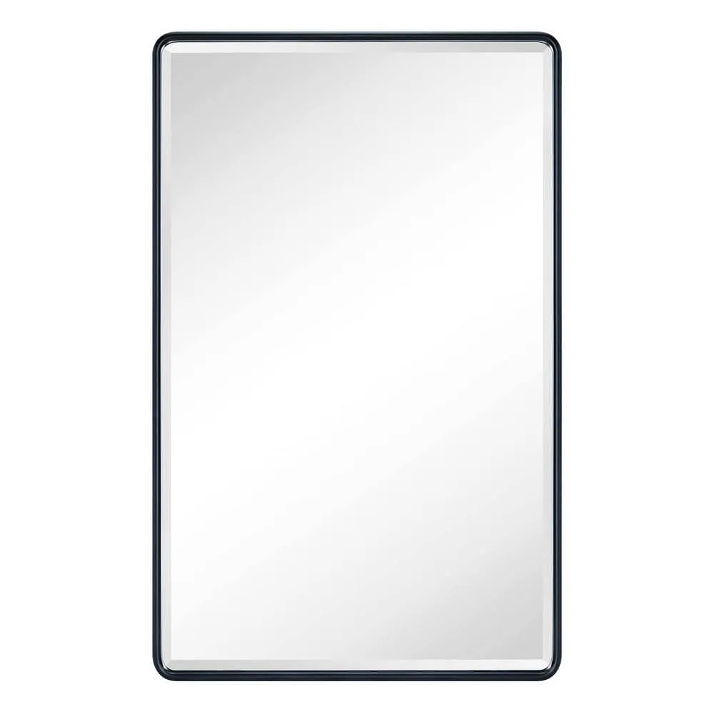 TEHOME Farmhouse 21 in. W x 34 in. H Recessed Rectangular Metal Framed Bathroom Medicine Cabinets with Mirror in Matt Black, photo 2 of 7
