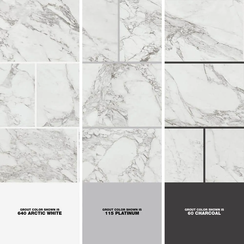 Marazzi EpicClean Milton Arabescato Marble 12 in. x 24 in. Glazed Porcelain Floor and Wall Tile (15.6 sq. ft./Case), photo 5 of 8