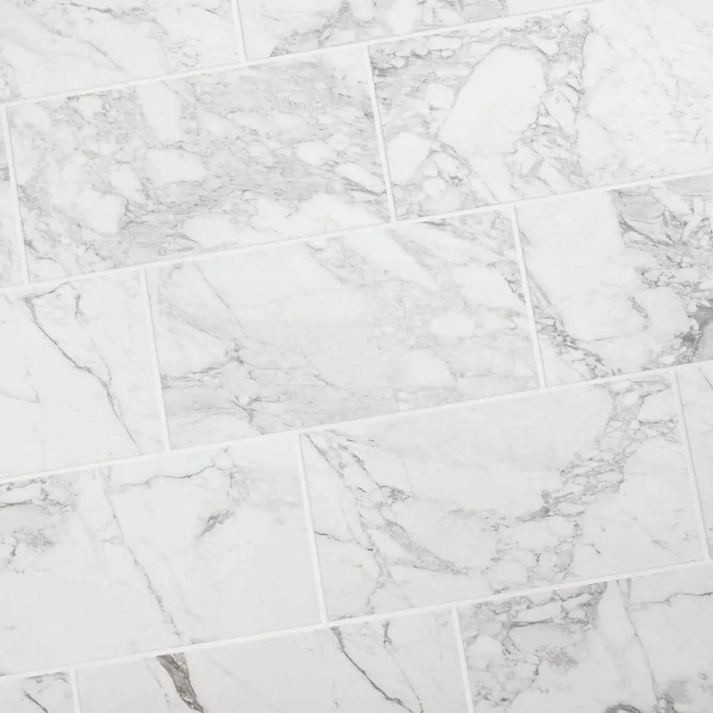 Marazzi EpicClean Milton Arabescato Marble 12 in. x 24 in. Glazed Porcelain Floor and Wall Tile (15.6 sq. ft./Case), photo 3 of 8