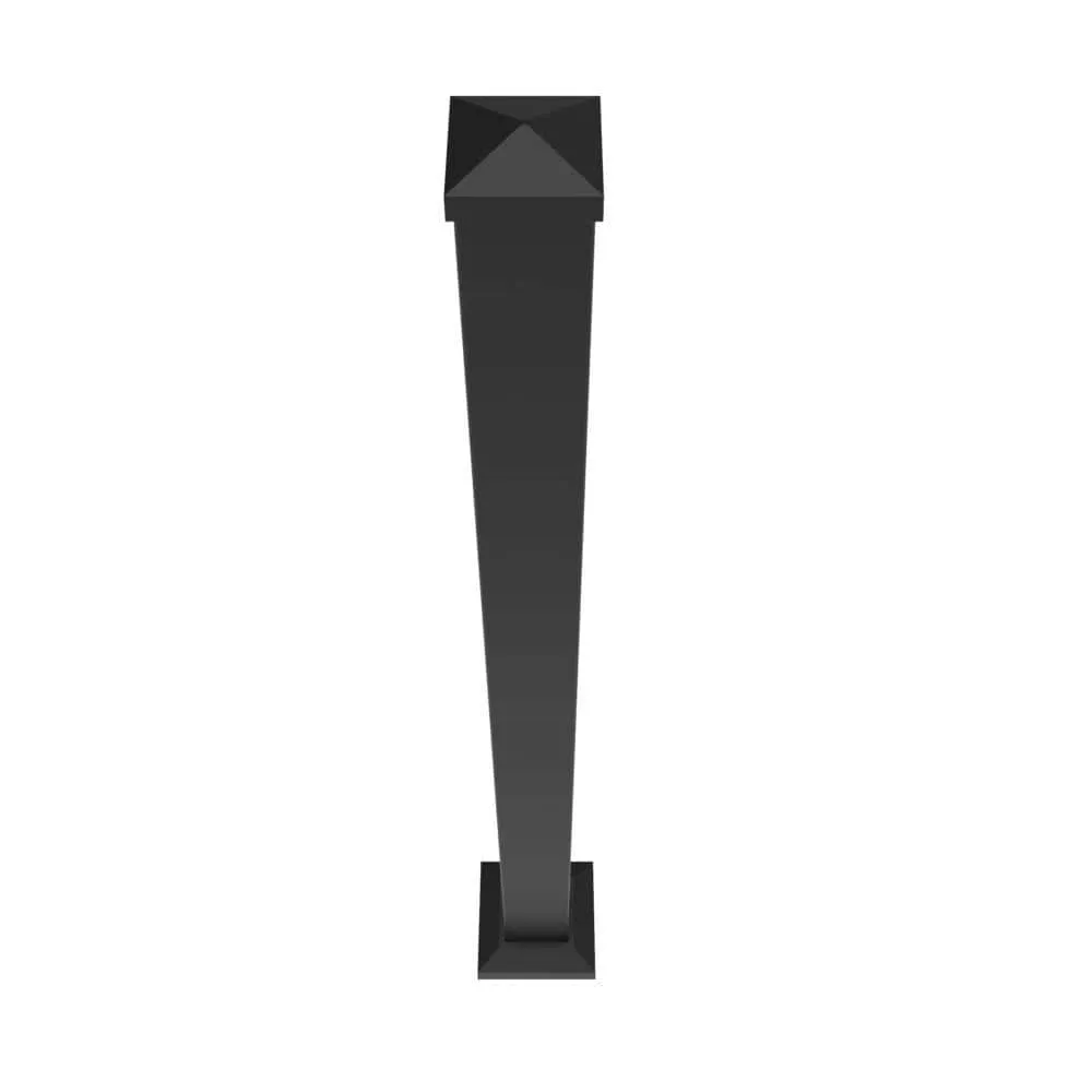 Penrose/VersaRail 2.5 in. x 2.5 in. x 39 in. Matte Black Aluminum Rail Post with Trim, photo 2 of 5