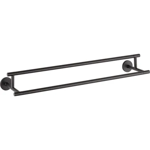 Trinsic 24-in Double Matte Black Wall-Mount Towel Bar