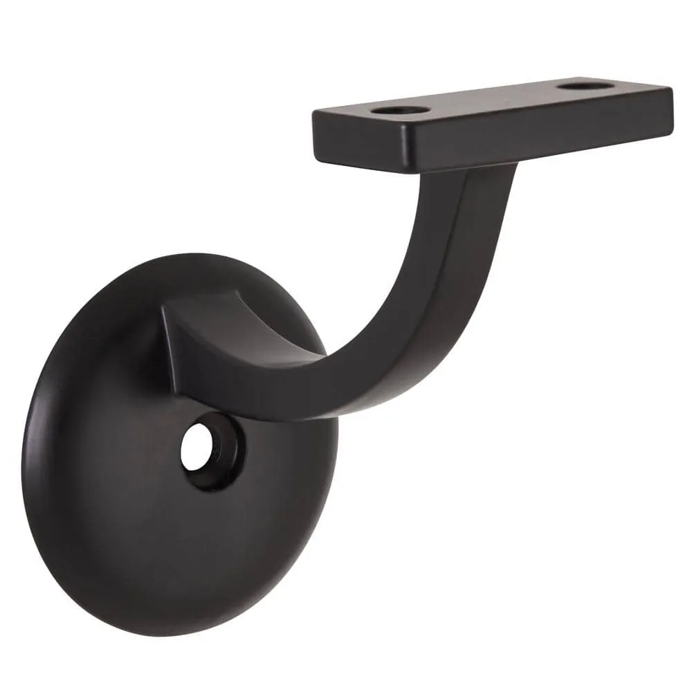 Design House Jumbo Hand Rail Bracket for Railings Stairways in Office Home or Any Room Matte Black, 5-Pack, photo 6 of 8