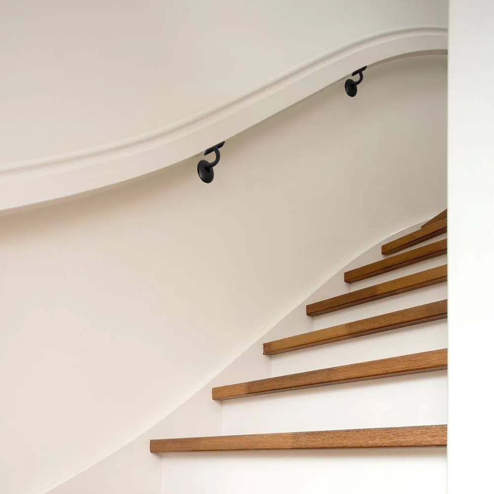 Design House Jumbo Hand Rail Bracket for Railings Stairways in Office Home or Any Room Matte Black, 5-Pack, photo 4 of 8