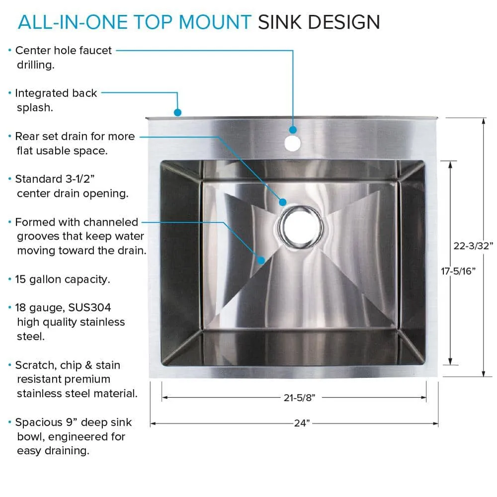 Transolid 15-Gallon Freestanding Laundry Sink with Cabinet in Matte Black, photo 7 of 10