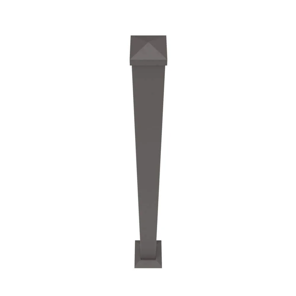 Penrose/VersaRail 2.5 in. x 2.5 in. x 45 in. Matte Bronze Heavy-Duty Aluminum Rail Post with Trim, photo 2 of 2