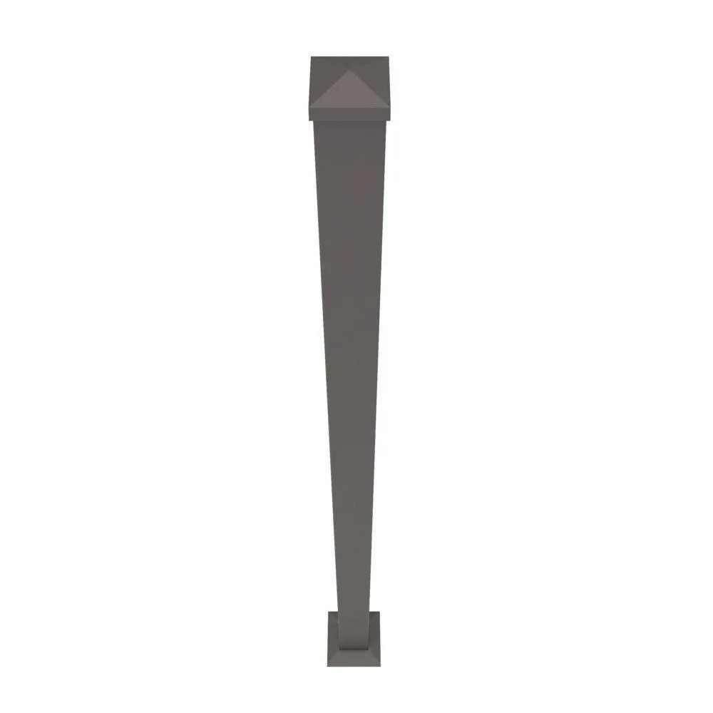 Penrose/VersaRail 2.5 in. x 2.5 in. x 60 in. Matte Bronze Heavy-Duty Aluminum Rail Post with Trim, photo 2 of 2