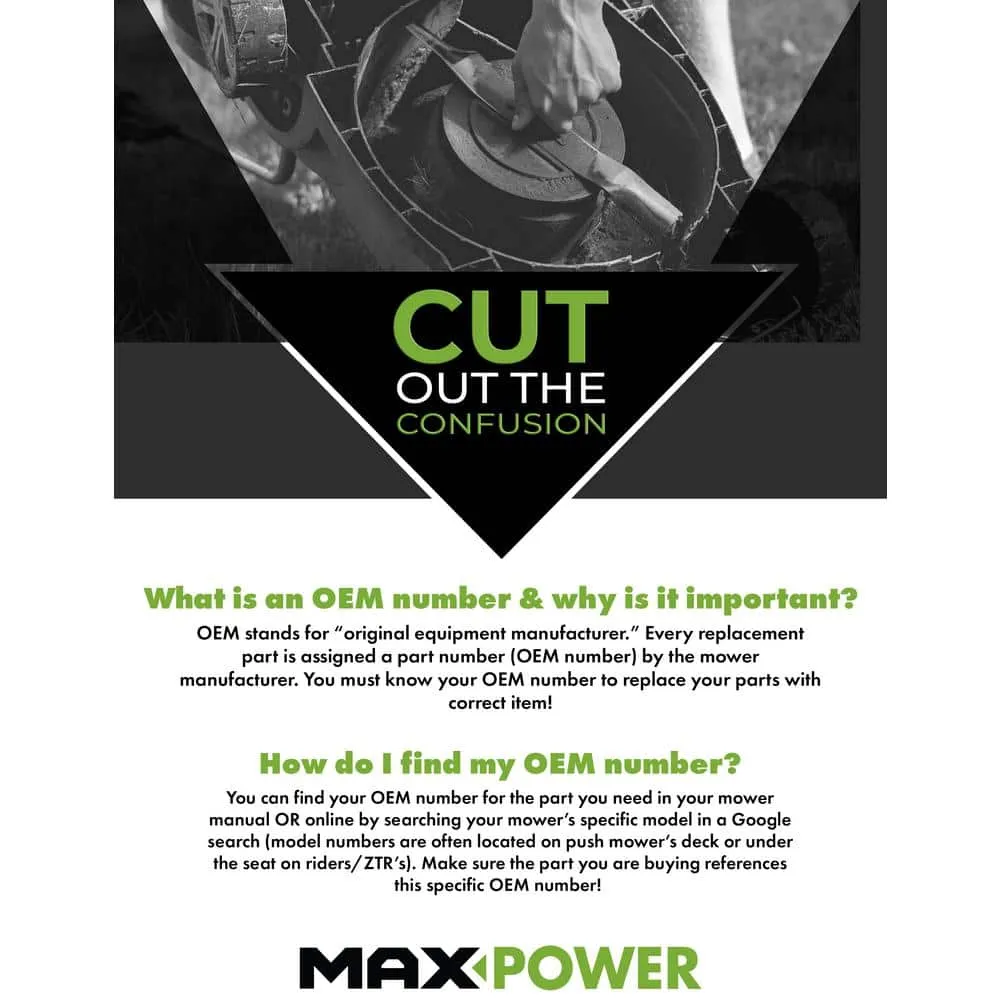 MaxPower 331737B Mulching Blade for 21 in. Cut Craftsman, Husqvarna & Poulan Mowers – Replaces OEM 532159267, 532165833, 532175064 and More, photo 6 of 8