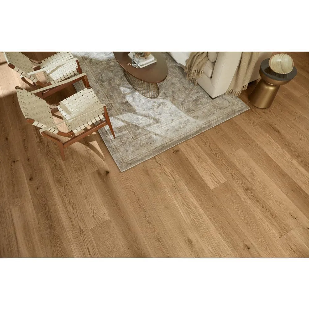 ASPEN FLOORING Meadow Hickory 9/16 in T x 8.66 in. W Tongue and Groove Wire Brushed Engineered Hardwood Flooring (31.25 sqft/case), photo 9 of 13