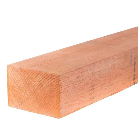 4 in × 6 in × 8 ft Construction Heart Rough Redwood Lumber