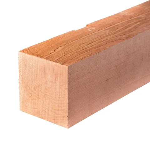 6 in × 6 in × 10 ft Construction Heart Rough Redwood Lumber