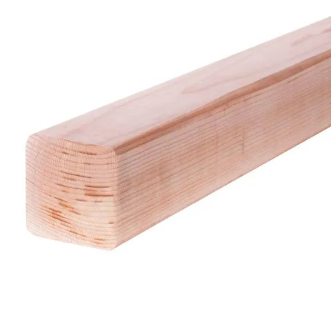 3-3/8 in × 3-3/8 in × 12 ft Construction Heart S4S Green Redwood