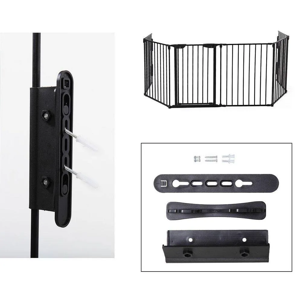 0.6 in. D x 22.04 in. W x 2.42 ft. H Black Metal Fence Rail (All Width 146.46 in.) (6-Piece), photo 4 of 8
