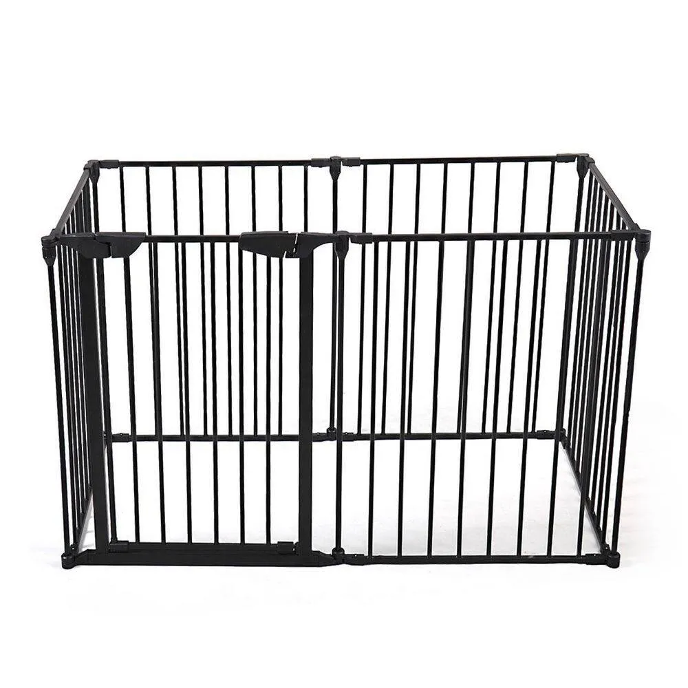 0.6 in. D x 22.04 in. W x 2.42 ft. H Black Metal Fence Rail (All Width 146.46 in.) (6-Piece), photo 5 of 8