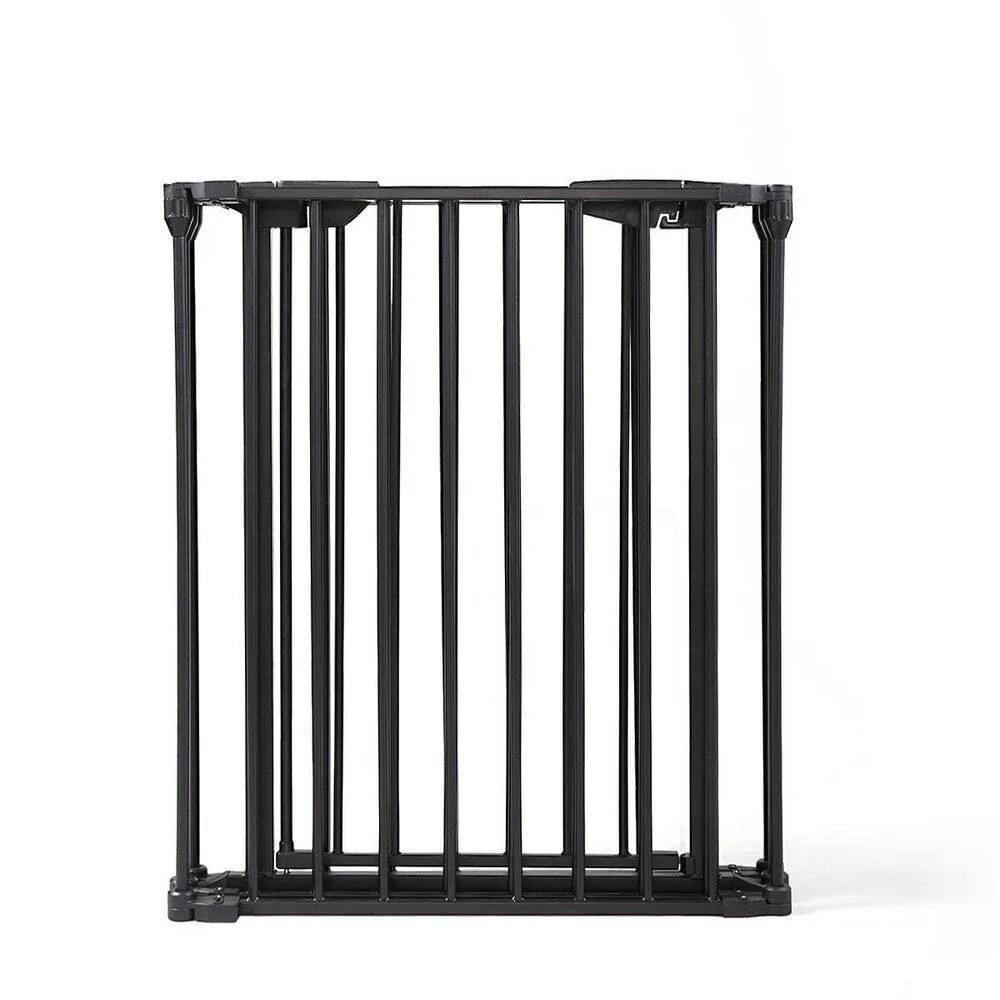 0.6 in. D x 22.04 in. W x 2.42 ft. H Black Metal Fence Rail (All Width 146.46 in.) (6-Piece), photo 7 of 8