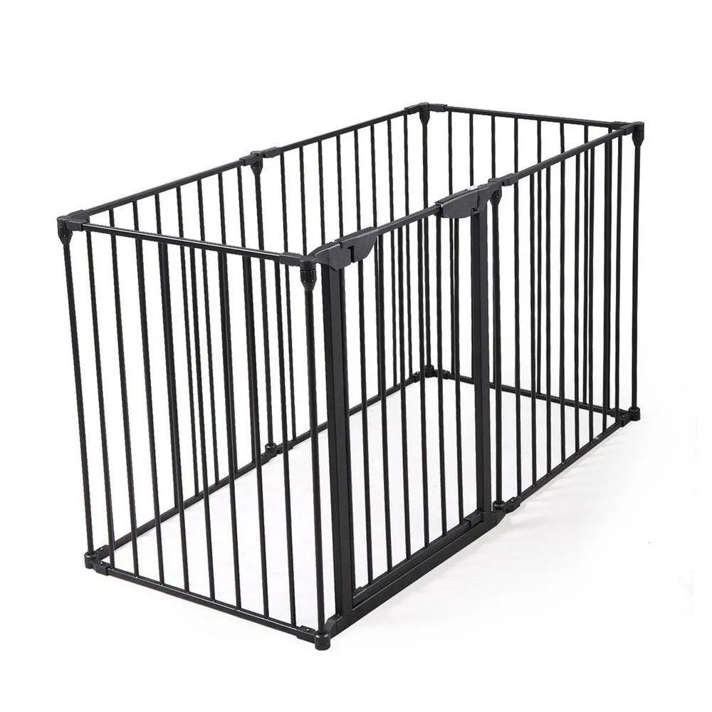 0.6 in. D x 22.04 in. W x 2.42 ft. H Black Metal Fence Rail (All Width 146.46 in.) (6-Piece), photo 2 of 8