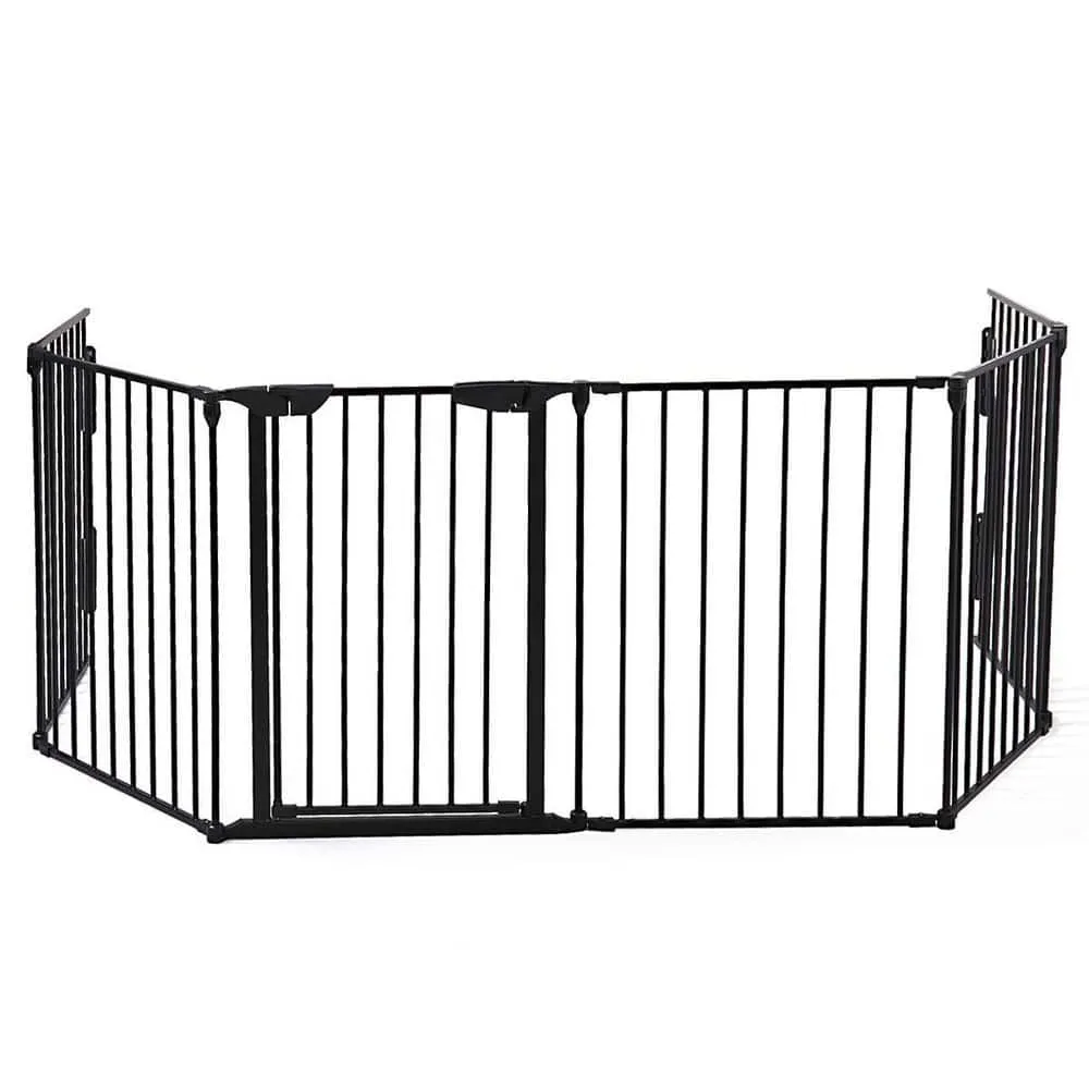 0.6 in. D x 22.04 in. W x 2.42 ft. H Black Metal Fence Rail (All Width 146.46 in.) (6-Piece), photo 6 of 8