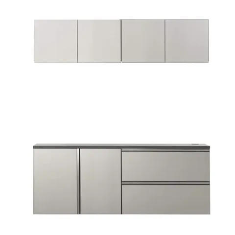 64 × 72 × 20 in Nova Series Wood Wall Mounted Garage Storage System in Metallic Grey