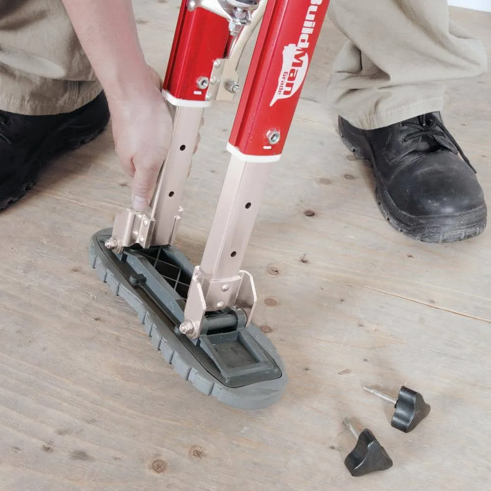 MetalTech BuildMan Grade 24-in. to 40-in. Drywall Stilts, Aluminum Stilts for Adults, Drywall Tools for Home Improvement, photo 7 of 10