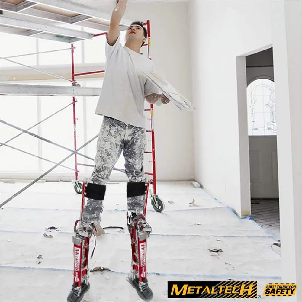 MetalTech BuildMan Grade 24-in. to 40-in. Drywall Stilts, Aluminum Stilts for Adults, Drywall Tools for Home Improvement, photo 2 of 10