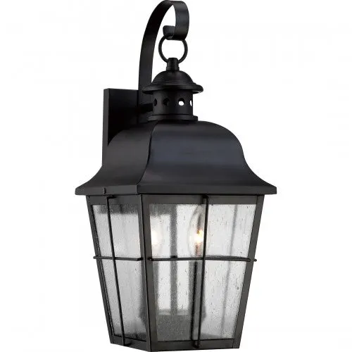 Quoizel Millhouse 22-in H Mystic Black Candelabra Base (E-12) Outdoor Wall Light, photo 2 of 2