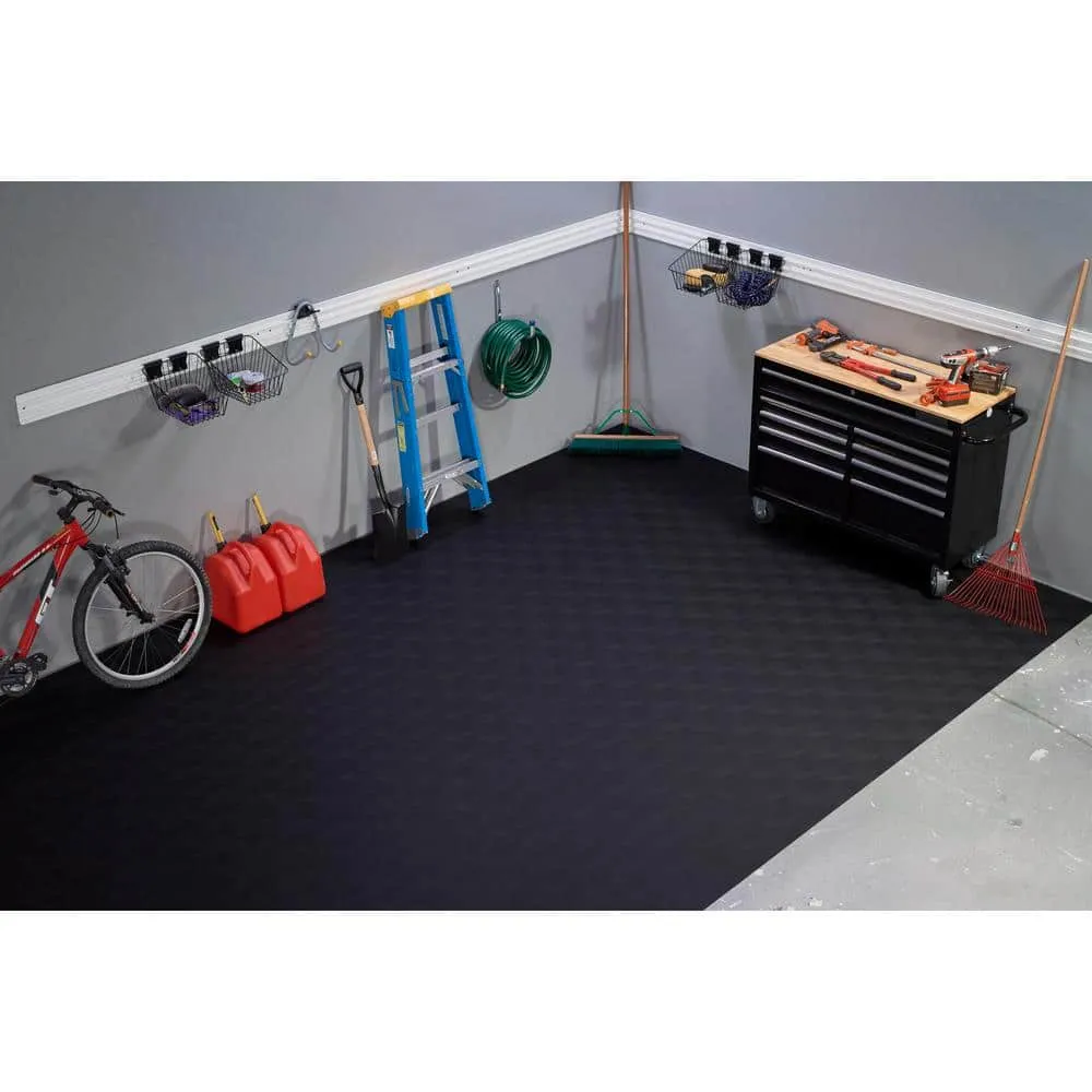 G-Floor Levant 7.5 ft. x 17 ft. Midnight Black Vinyl Universal Flooring, photo 3 of 8