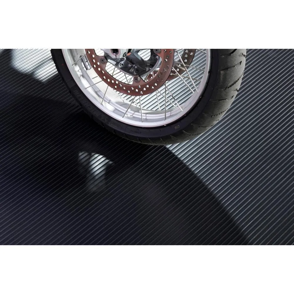 G-Floor Rib 5 ft. x 10 ft. Midnight Black Vinyl Garage Flooring Cover and Protector, photo 4 of 8