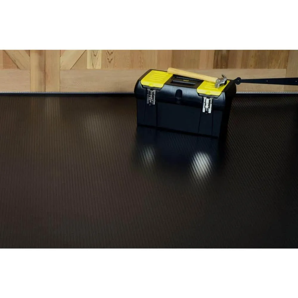 G-Floor Rib 7.5 ft x 17 ft Midnight Black Vinyl Garage Flooring Cover and Protector, photo 5 of 8