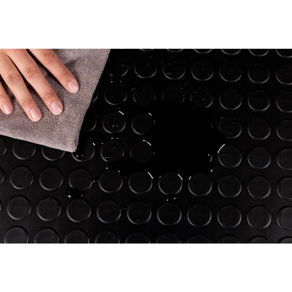 G-Floor Coin 5 ft. x 10 ft. Midnight Black Commercial Grade Vinyl Garage Flooring Cover and Protector, photo 8 of 8