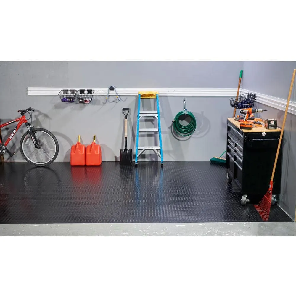 G-Floor Coin 5 ft. x 10 ft. Midnight Black Commercial Grade Vinyl Garage Flooring Cover and Protector, photo 5 of 8