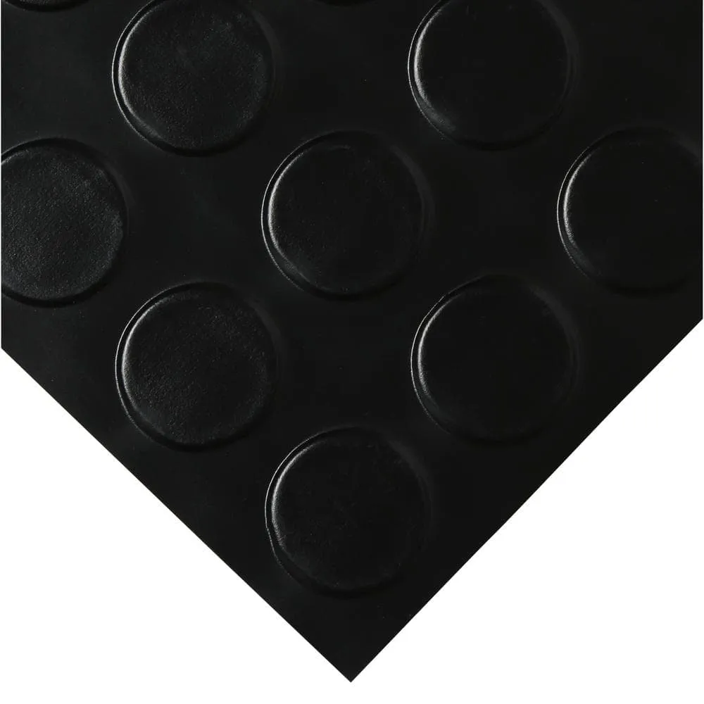 G-Floor Coin 7.5 ft. x 17 ft. Midnight Black Commercial Grade Vinyl Garage Flooring Cover and Protector, photo 3 of 8