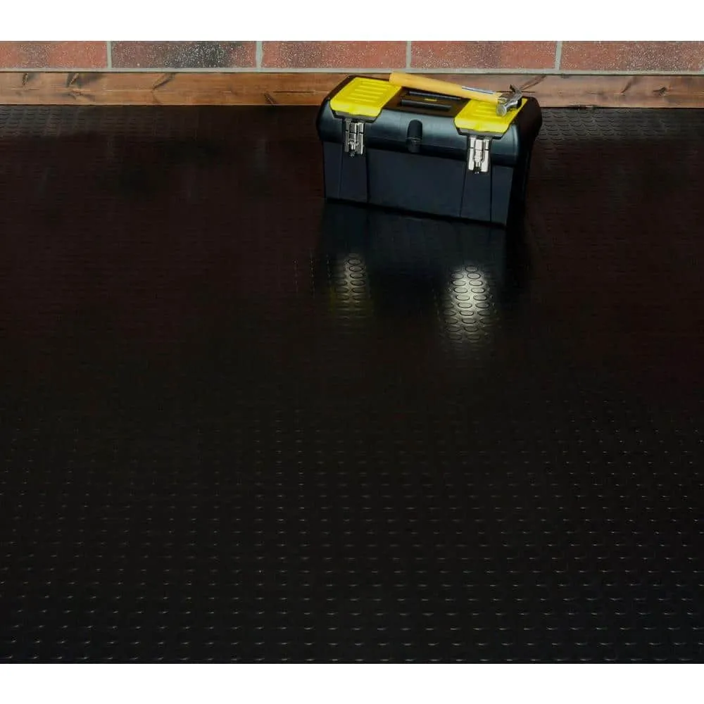 G-Floor Coin 7.5 ft. x 17 ft. Midnight Black Commercial Grade Vinyl Garage Flooring Cover and Protector, photo 8 of 8