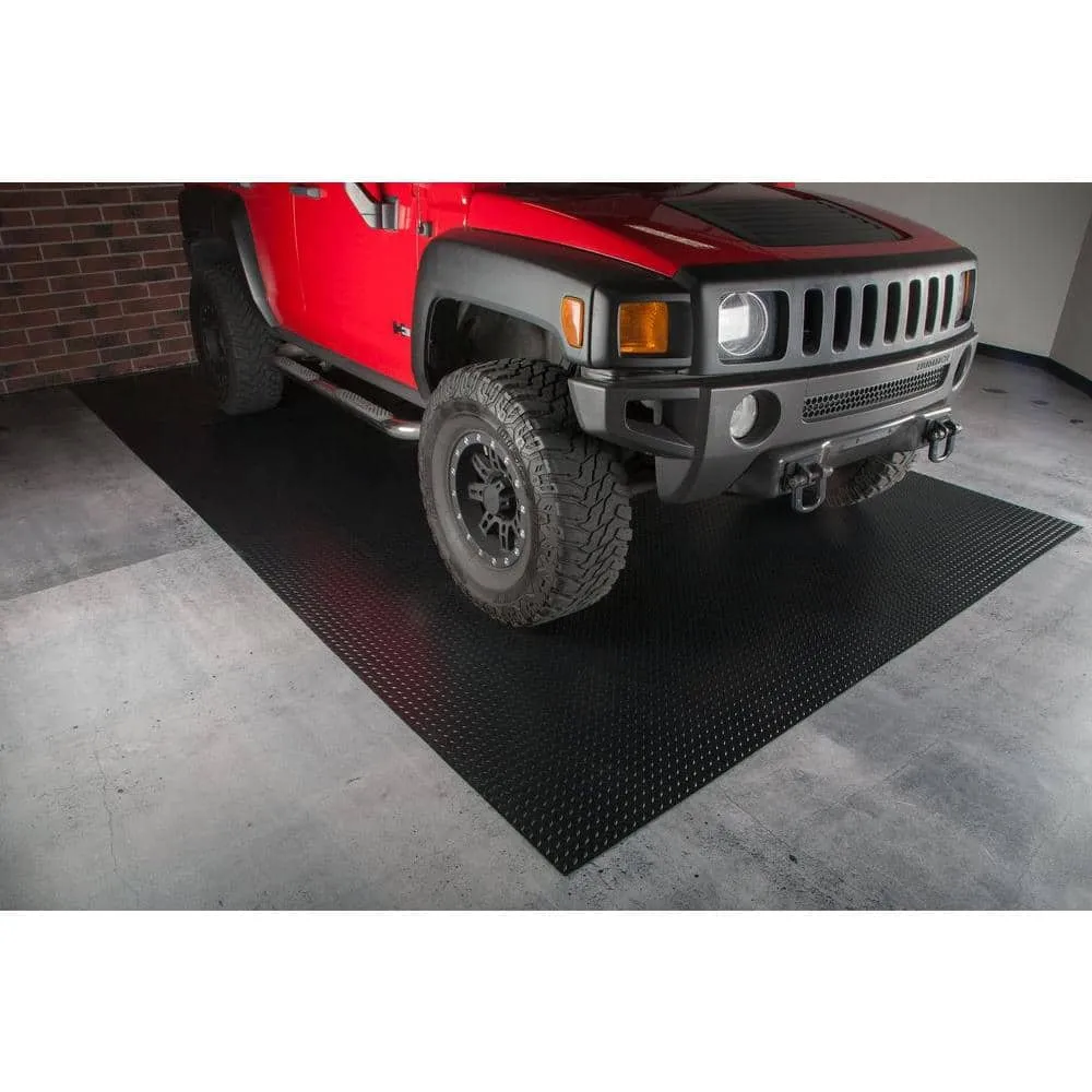 G-Floor Diamond Tread 10 ft. x 24 ft. Midnight Black Commercial Grade Vinyl Garage Flooring Cover and Protector, photo 3 of 8