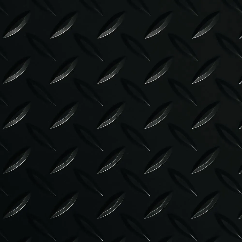 G-Floor Diamond Tread 7.5 ft. x 17 ft. Midnight Black Commercial Grade Vinyl Garage Flooring Cover and Protector, photo 2 of 8
