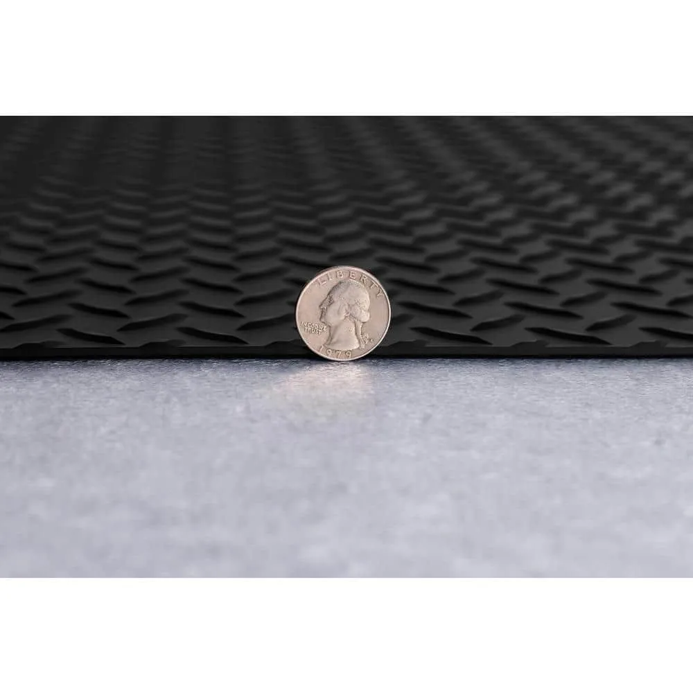 G-Floor Diamond Tread 7.5 ft. x 17 ft. Midnight Black Commercial Grade Vinyl Garage Flooring Cover and Protector, photo 8 of 8