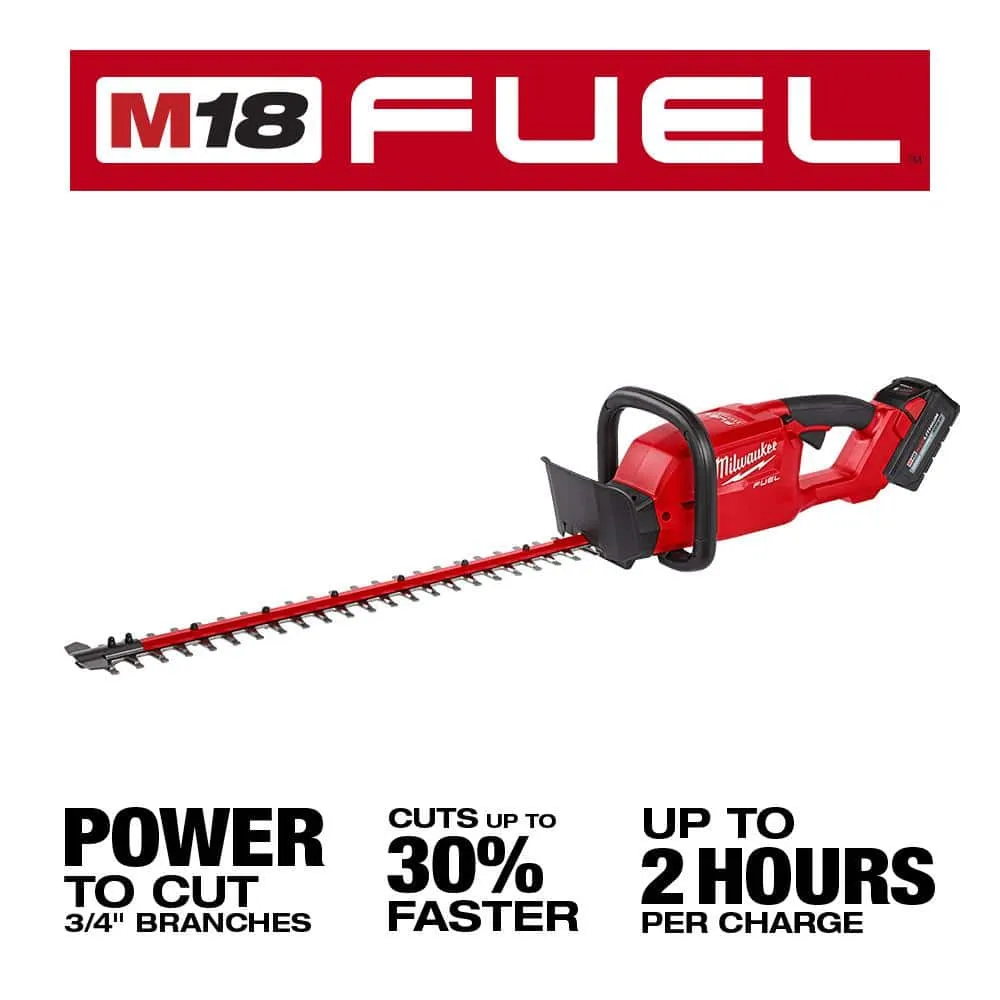 Milwaukee M18 FUEL 24 in. 18-Volt Lithium-Ion Brushless Cordless Hedge Trimmer Kit with 8.0Ah Battery and Rapid Charger, photo 2 of 2