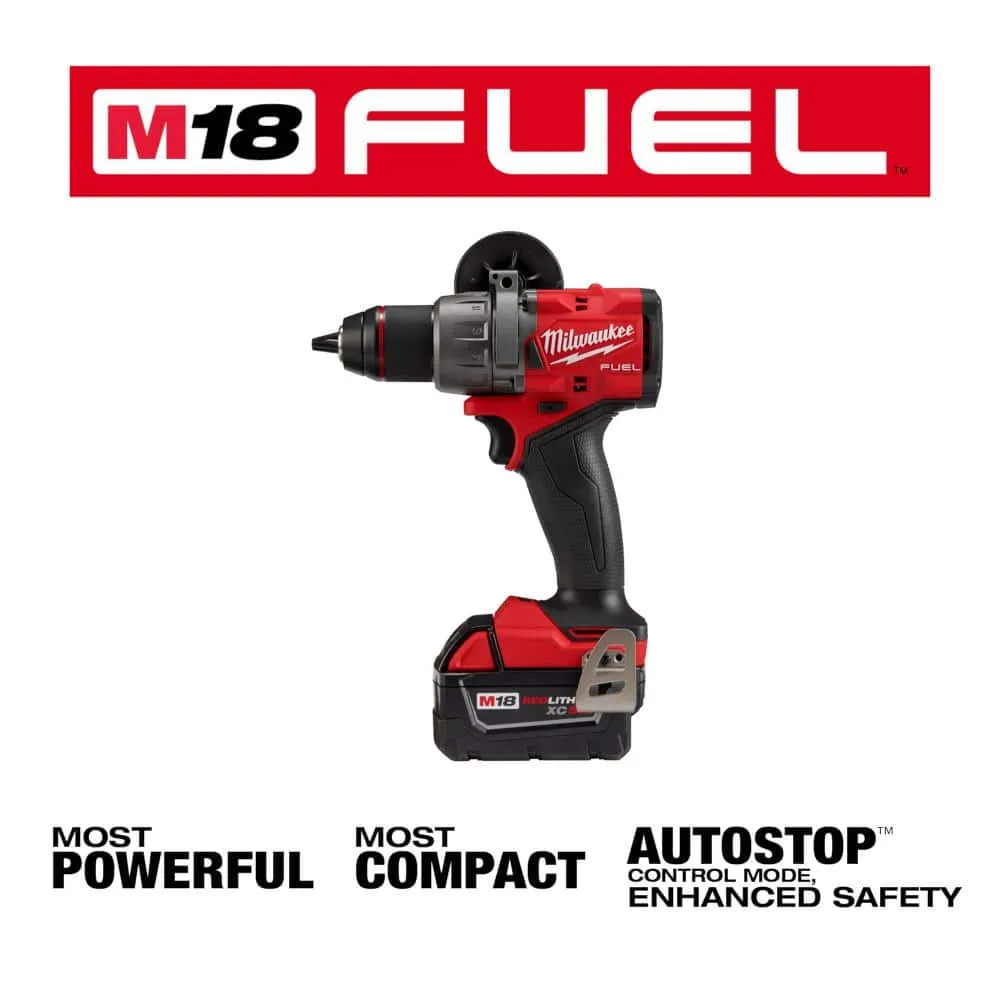 Milwaukee M18 FUEL 18V Lithium-Ion Brushless Cordless 1/2 in. Hammer Drill/Driver Kit with 1 in. SDS‑PLUS Rotary Hammer (2904-22/2912-20), photo 2 of 2