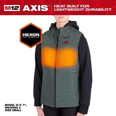 Women’s Medium M12 12V AXIS Green Heated Vest Kit with