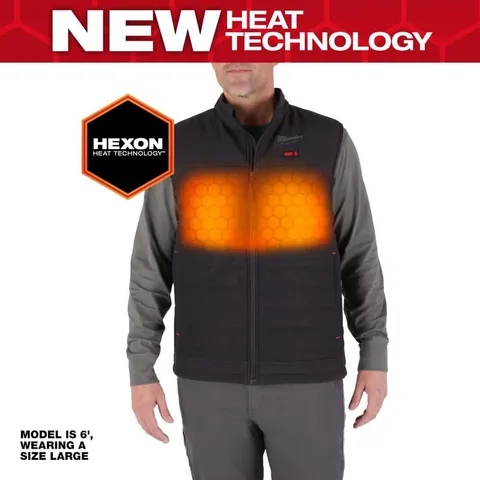 Men's Medium M12 12V Lithium-Ion Cordless AXIS Black Heated Vest
