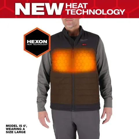 Men's Small M12 12V Lithium-Ion Cordless AXIS Brown Heated Vest Kit with