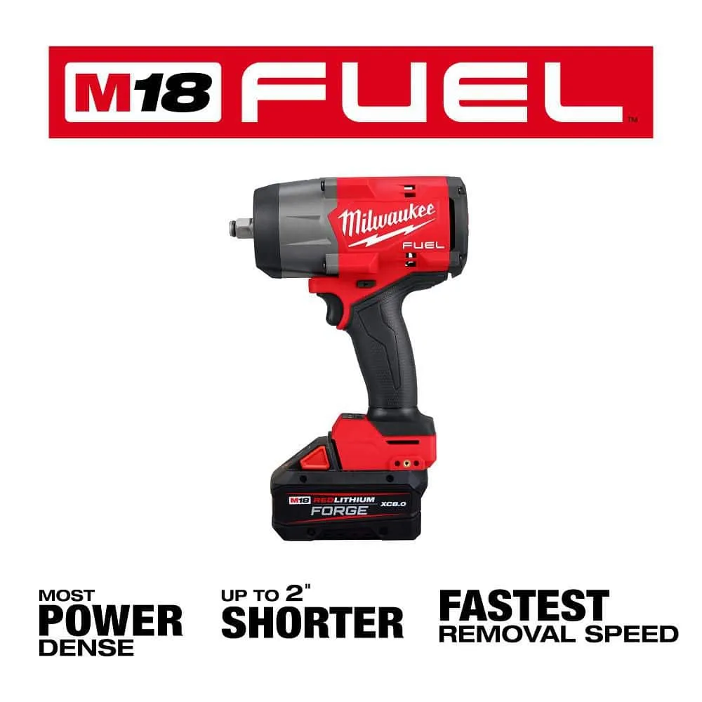 Milwaukee M18 FUEL 18V Lithium‑Ion Brushless Cordless 1/2 in. Impact Wrench Kit with 5.0Ah Battery & FORGE XC 8.0Ah Battery Pack, photo 2 of 2