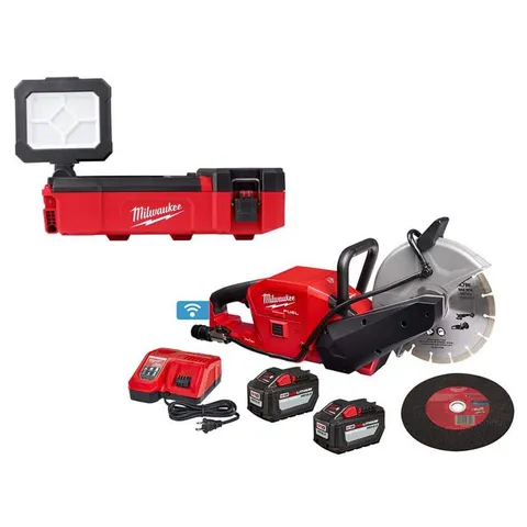 M12 Flood Light + M18 9" Cut-Off Saw Kit