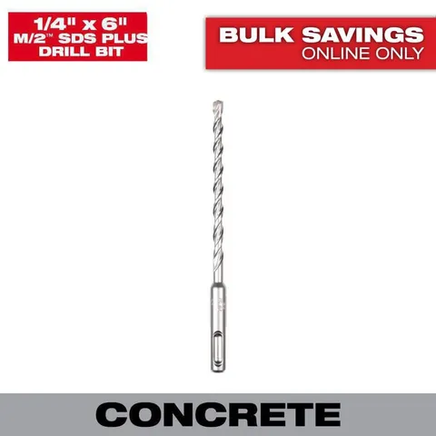 1/4 × 6 in M/2 2-Cutter SDS-Plus Carbide Drill Bit