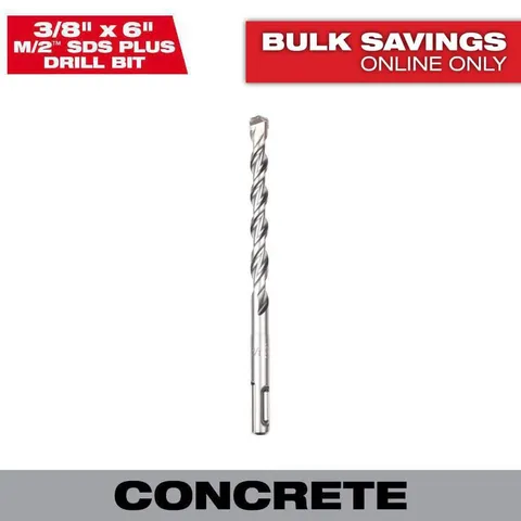 3/8 × 6 in M/2 2-Cutter SDS-Plus Carbide Drill Bit